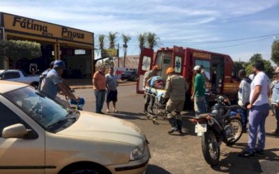 FÁTIMA DO SUL: Idoso fica ferido após sofrer acidente de moto