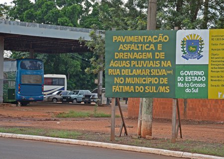 Empresa cobra R$ 993 mil para pavimentar rua em Fátima do Sul