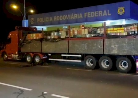 PRF faz segunda maior apreensão de drogas do ano em MS: 25 toneladas de maconha