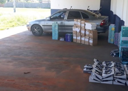 IVINHEMA: Força Tática apreende veículo com produtos contrabandeados