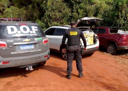ANGÉLICA: Veículos carregados com mais de mil e seiscentos quilos de maconha foram apreendidos pelo DOF