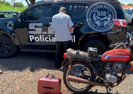 Autor do furto da moto de ano 84, mala, celulares e bicicletas é preso em Fátima do Sul
