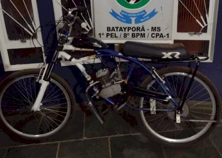 Batayporã: Bicicleta motorizada é apreendida pela Polícia Militar