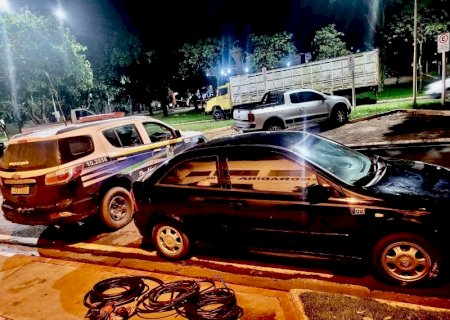 Homem é preso pela Polícia Militar após furtar 56 quilos de fios cobre no Vale do Ivinhema