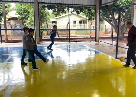 Prefeito Boquinha realiza inauguração da Quadra Poliesportiva da Escola Mauro Fascincani