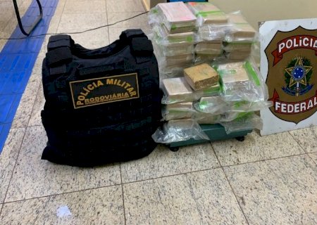 NAVIRAÍ: PMR apreende 34 kg de pasta base de cocaína