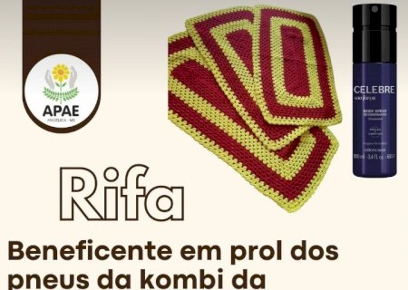 ANGÉLICA: Apae faz rifa para comprar pneus de kombi