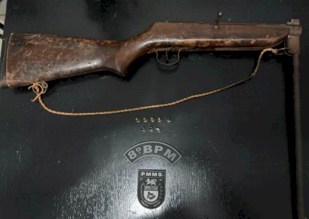 ANGÉLICA: Polícia Militar apreende arma de fogo em ocorrência de tentativa de suicídio