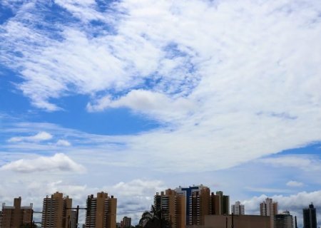 Tempo ensolarado e chuvas marcam quinta-feira em MS