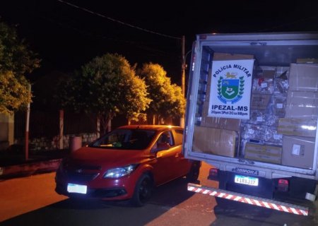 ANGÉLICA: PM de Ipezal apreende caminhão carregado com mais de 1 milhão de reais em mercadorias de descaminho