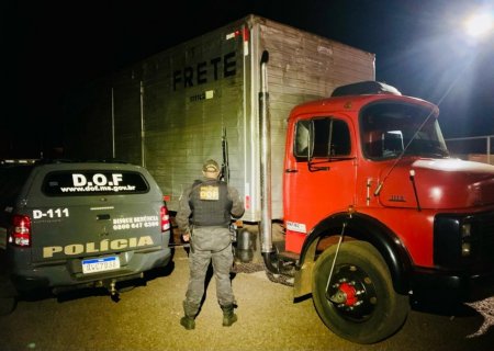 Caminhão com registro criminal é apreendido pelo DOF