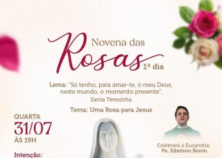 IVINHEMA: Padre Edielson convida população para Novena das Rosas