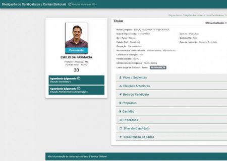 ANGÉLICA: Candidatura de Emilio da Farmácia é a primeira oficializada pelo TSE