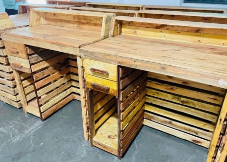 Detentos transformam pallets em balcões para os produtores da CEASA/MS