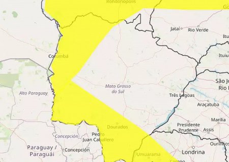 Inmet emite alertas para risco de chuva intensa e vendaval em MS