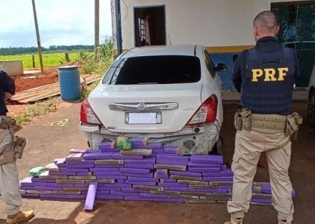 IVINHEMA: PRF apreende 100 Kg de maconha
