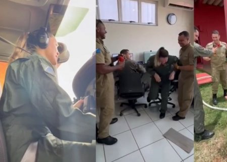 Bombeira passa por trote com banho de óleo queimado após virar comandante em MS