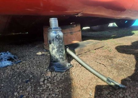 Mecânico é socorrido em estado grave ao ser prensado por ônibus durante manutenção em MS