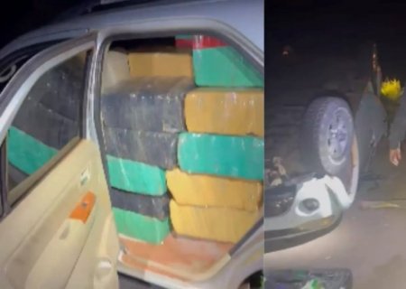VÍDEO: DOF apreende veículos furtados com 3,2 toneladas de maconha na fronteira de MS