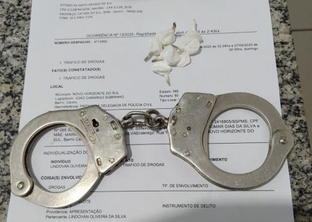 NOVO HORIZONTE DO SUL: Polícia Militar prende individuo por tráfico de drogas