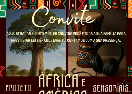 ANGÉLICA: Escola Estadual Senador Filinto Müller realiza exposição “África e América Sensoriais” nesta quinta-feira