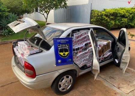 ANGÉLICA: PMR apreende carga de cigarros e causa prejuízo de cerca de R$ 87 mil ao crime