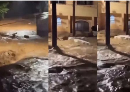 VÍDEO: Caixões de funerária são arrastados por enxurrada em Ubá