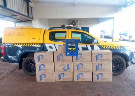 BPMR apreende perfumes contrabandeados na MS-276, em Nova Andradina