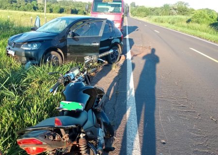 IVINHEMA: Capotamento e colisão com moto deixam feridos na BR-376