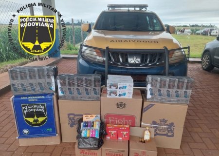 Mercadorias estrangeiras são apreendidas durante fiscalização na MS-166 em Bonito