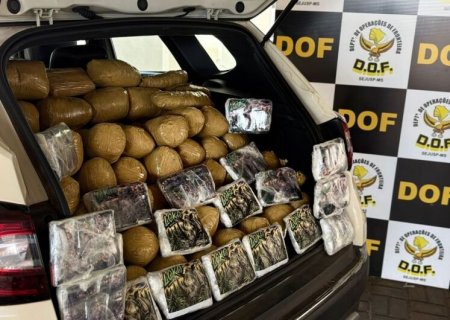 Homem é preso com R$ 1,5 milhão em drogas e carro furtado em Dourados