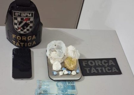ANGÉLICA: Polícia Militar apreende drogas e conduz homem por tráfico