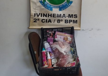 IVINHEMA: Mulher é flagrada furtando supermercado e acaba presa pela PM