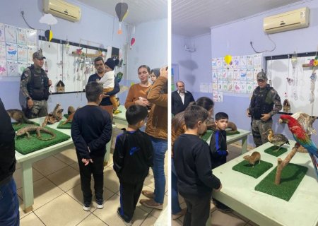 IVINHEMA: PMA realiza exposição de animais taxidermizados em escola