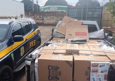 Caminhonete com mais de 10 mil maços de cigarros é apreendida pela PRF em MS