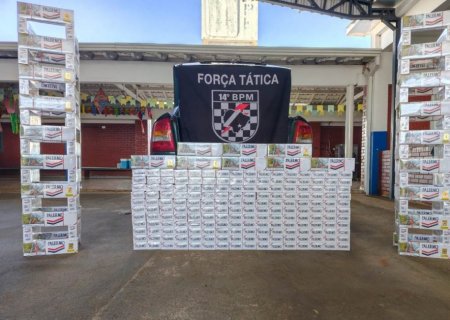 FÁTIMA DO SUL: Força Tática apreende 250 pacotes de cigarros contrabandeados