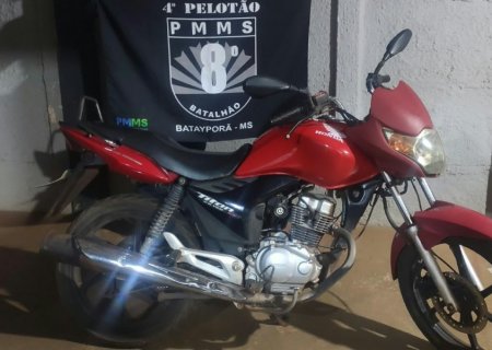 BATAYPORÃ: PM localiza motocicleta furtada menos de uma hora após o crime