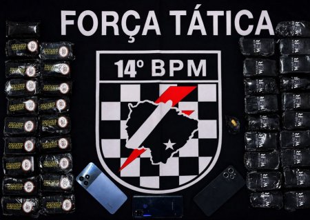 FÁTIMA DO SUL: Força Tática do 14º BPM prende quatro pessoas e apreende mais de 3,7 quilos de haxixe