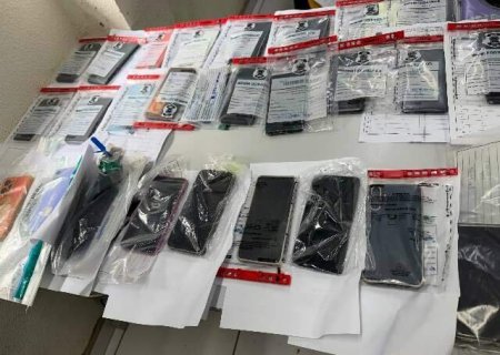 De 246 celulares recuperados durante operação, 136 são devolvidos aos donos