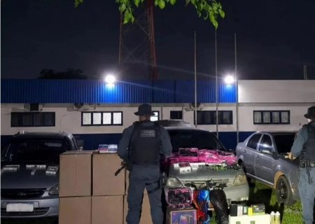 PM apreende canetas emagrecedoras e 60 mil cigarros na MS-162