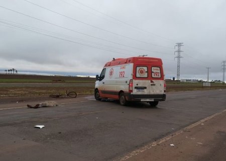 Ciclista morre após invadir pista e ser atingido por carro na MS-379 em Dourados